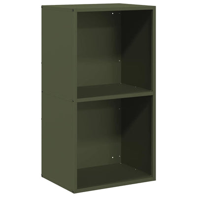 Vidaxl brandhoutrek 40x30x75 cm koudgewalst staal olijfgroen
