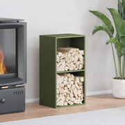 Vidaxl brandhoutrek 40x30x75 cm koudgewalst staal olijfgroen - afbeelding 1