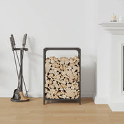 Vidaxl brandhoutrek 44x28x65 cm koudgewalst staal zwart - afbeelding 3