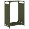 Vidaxl brandhoutrek 44x28x65 cm koudgewalst staal olijfgroen