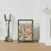 Vidaxl brandhoutrek 44x28x65 cm koudgewalst staal olijfgroen - afbeelding 3