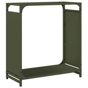 Vidaxl brandhoutrek 60x28x65 cm koudgewalst staal olijfgroen - afbeelding 2