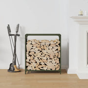 Vidaxl brandhoutrek 60x28x65 cm koudgewalst staal olijfgroen - afbeelding 3
