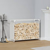 Vidaxl brandhoutrek 90x28x65 cm koudgewalst staal wit