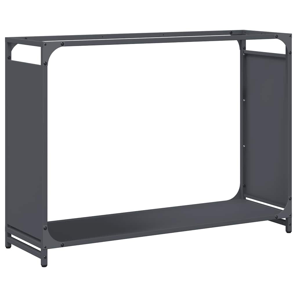 Vidaxl brandhoutrek 90x28x65 cm koudgewalst staal antracietkleurig