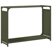 Vidaxl brandhoutrek 90x28x65 cm koudgewalst staal olijfgroen - afbeelding 2