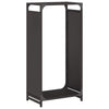 Vidaxl brandhoutrek 44x28x90 cm koudgewalst staal zwart