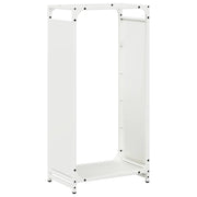 Vidaxl brandhoutrek 44x28x90 cm koudgewalst staal wit - afbeelding 2