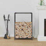 Vidaxl brandhoutrek 60x28x90 cm koudgewalst staal zwart - afbeelding 3