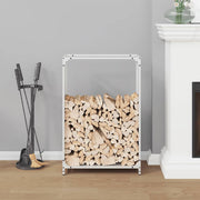 Vidaxl brandhoutrek 60x28x90 cm koudgewalst staal wit - afbeelding 3