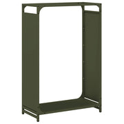 Vidaxl brandhoutrek 60x28x90 cm koudgewalst staal olijfgroen - afbeelding 2