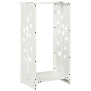 Vidaxl brandhoutrek 40x30x80 cm koudgewalst staal wit - afbeelding 2