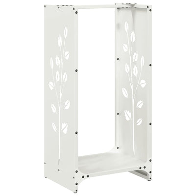 Vidaxl brandhoutrek 40x30x80 cm koudgewalst staal wit