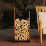 Vidaxl brandhoutrek 40x30x80 cm weervast staal - afbeelding 3