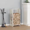 Vidaxl brandhoutrek 40x30x80 cm koudgewalst staal wit