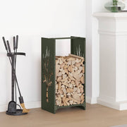 Vidaxl brandhoutrek 40x30x80 cm koudgewalst staal olijfgroen - afbeelding 1