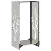 Vidaxl brandhoutrek 40x30x80 cm roestvrij staal
