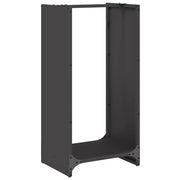 Vidaxl brandhoutrek 40x30x80 cm koudgewalst staal zwart - afbeelding 2