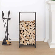 Vidaxl brandhoutrek 40x30x80 cm koudgewalst staal zwart - afbeelding 3