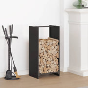 Vidaxl brandhoutrek 40x30x80 cm koudgewalst staal zwart - afbeelding 1