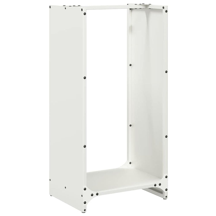 Vidaxl brandhoutrek 40x30x80 cm koudgewalst staal wit