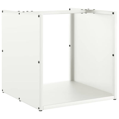 Vidaxl brandhoutrek 40x40x40 cm koudgewalst staal wit
