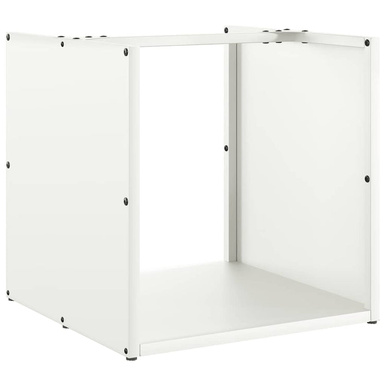 Vidaxl brandhoutrek 40x40x40 cm koudgewalst staal wit
