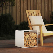 Vidaxl brandhoutrek 40x40x40 cm koudgewalst staal wit - afbeelding 1