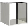 Vidaxl brandhoutrek 40x40x40 cm roestvrij staal