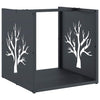 Vidaxl brandhoutrek 40x40x40 cm koudgewalst staal antracietkleurig