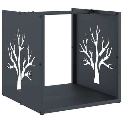 Vidaxl brandhoutrek 40x40x40 cm koudgewalst staal antracietkleurig