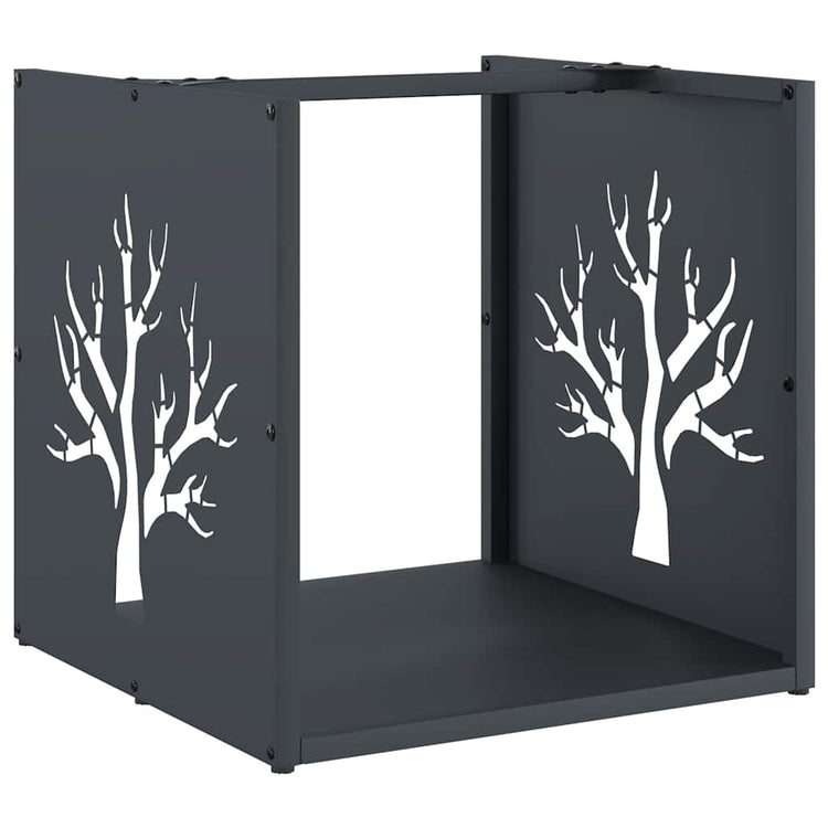 Vidaxl brandhoutrek 40x40x40 cm koudgewalst staal antracietkleurig