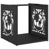 Vidaxl brandhoutrek 40x40x40 cm koudgewalst staal zwart