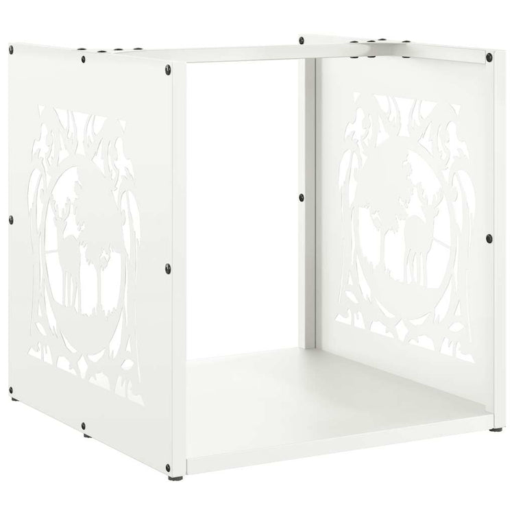Vidaxl brandhoutrek 40x40x40 cm koudgewalst staal wit