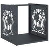 Vidaxl brandhoutrek 40x40x40 cm koudgewalst staal antracietkleurig