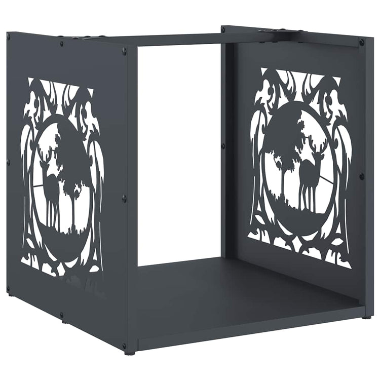 Vidaxl brandhoutrek 40x40x40 cm koudgewalst staal antracietkleurig