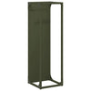 Vidaxl brandhoutrek 25x25x80 cm koudgewalst staal olijfgroen