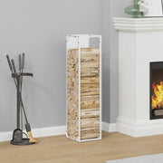 Vidaxl brandhoutrek 25x25x100 cm koudgewalst staal wit - afbeelding 1