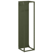 Vidaxl brandhoutrek 25x25x100 cm koudgewalst staal olijfgroen - afbeelding 2