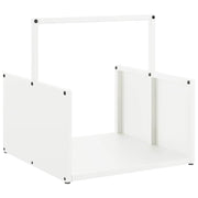 Vidaxl brandhoutrek 40x40x40 cm koudgewalst staal wit - afbeelding 2