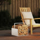 Vidaxl brandhoutrek 40x40x40 cm koudgewalst staal wit