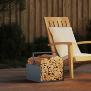 Vidaxl brandhoutrek 40x40x40 cm koudgewalst staal antracietkleurig - afbeelding 1