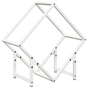 Vidaxl brandhoutrek 50x25x50 cm koudgewalst staal wit - afbeelding 2
