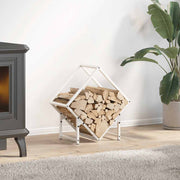 Vidaxl brandhoutrek 50x25x50 cm koudgewalst staal wit - afbeelding 1