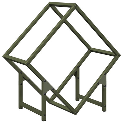 Vidaxl brandhoutrek 50x25x50 cm koudgewalst staal olijfgroen