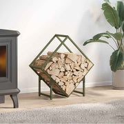 Vidaxl brandhoutrek 60x25x60 cm koudgewalst staal olijfgroen - afbeelding 1