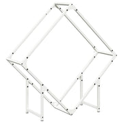 Vidaxl brandhoutrek 80x25x80 cm koudgewalst staal wit - afbeelding 2