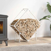 Vidaxl brandhoutrek 80x25x80 cm koudgewalst staal wit - afbeelding 1