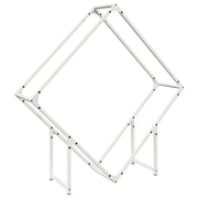 Vidaxl brandhoutrek 100x25x100 cm koudgewalst staal wit - afbeelding 2