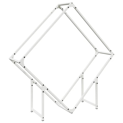 Vidaxl brandhoutrek 100x25x100 cm koudgewalst staal wit